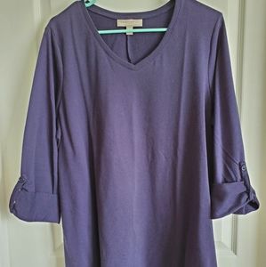 NWOT Woman Within Rolled Sleeve Tunic